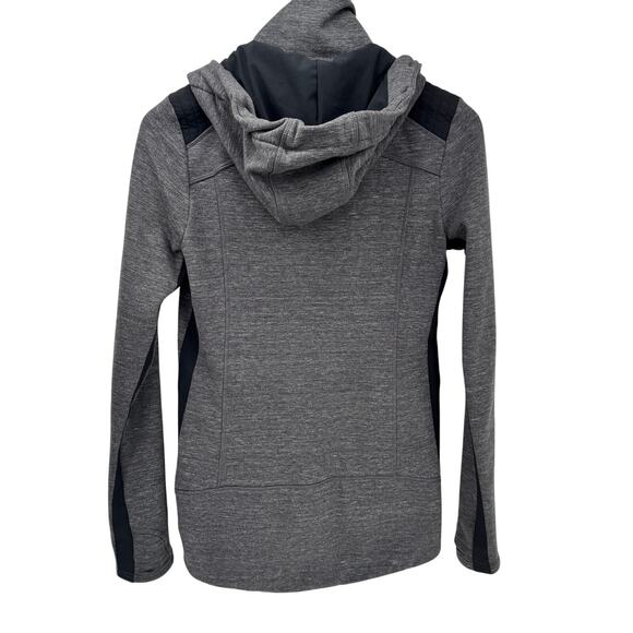 Athleta Stronger Hoodie Womens Small Gray Black Full Zip Activewear Jacket - Picture 4 of 10